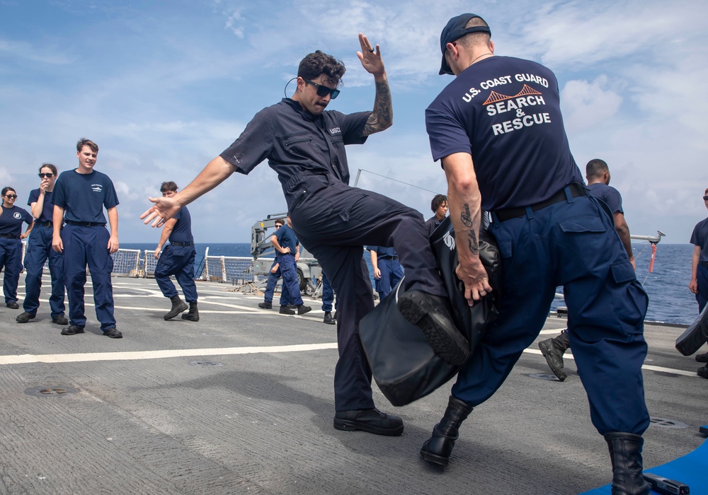 U.S. Coast Guard Cutter Stratton Conducts Law Enforcement Training