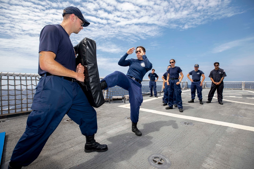 U.S. Coast Guard Cutter Stratton Conducts Law Enforcement Training