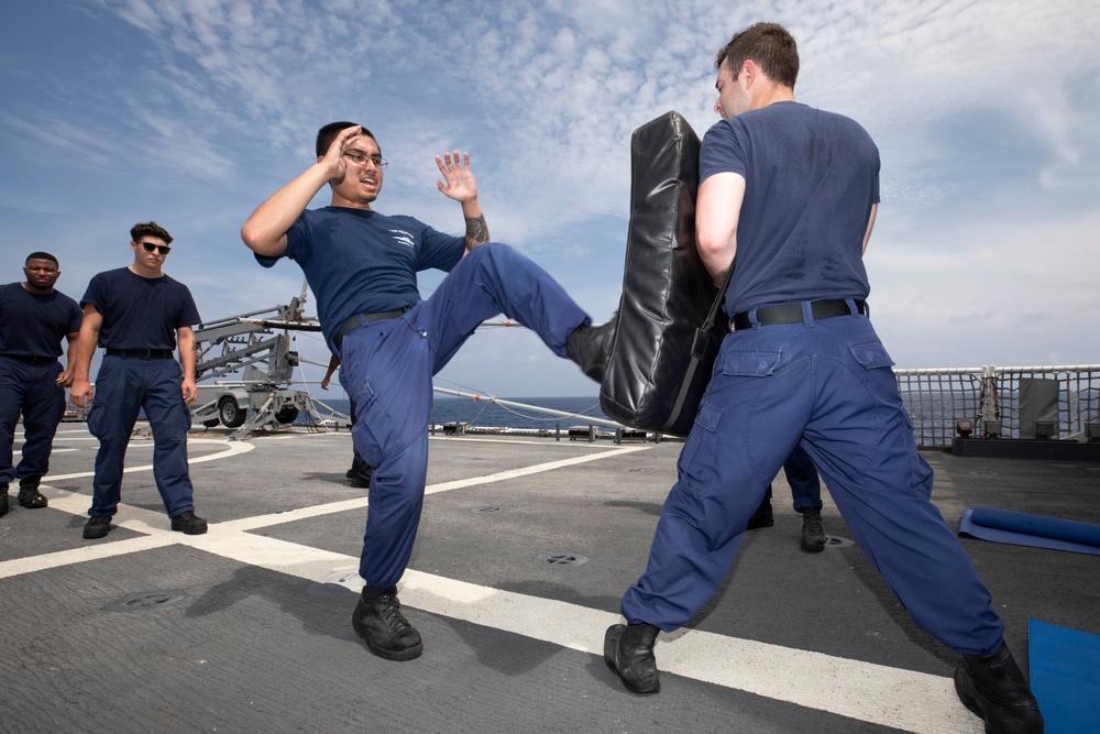 U.S. Coast Guard Cutter Stratton Conducts Law Enforcement Training