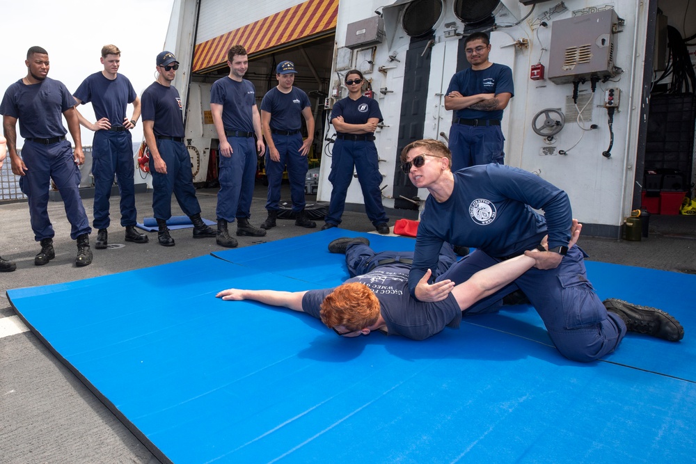 U.S. Coast Guard Cutter Stratton Conducts Law Enforcement Training