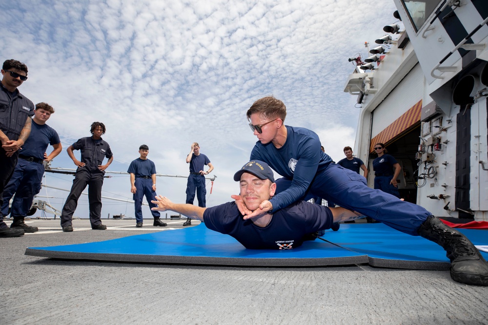 U.S. Coast Guard Cutter Stratton Conducts Law Enforcement Training