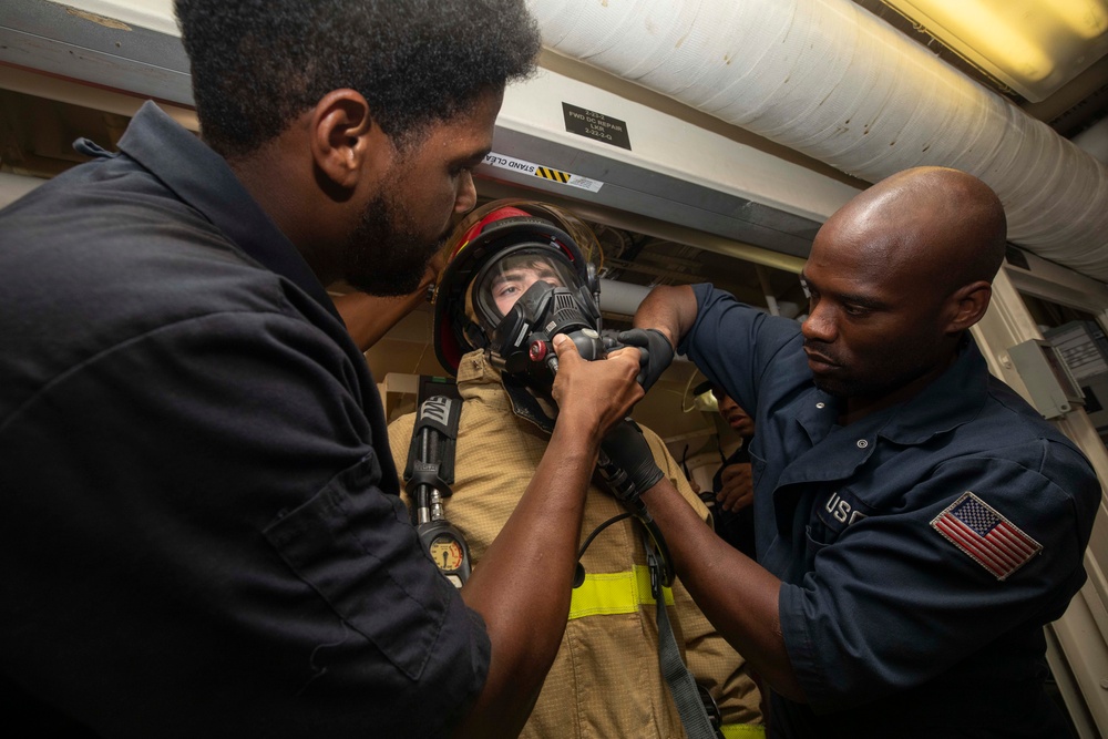 Sailors Dress Out for Damage Control Competition