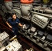 U.S. Coast Guard Cutter Stratton Sailor Checks Engine Oil