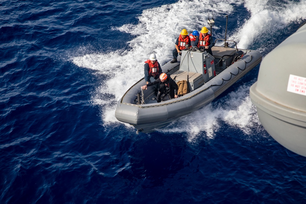 Sailors Aboard USS John Finn (DDG 113) Conduct Small-Boat Operations