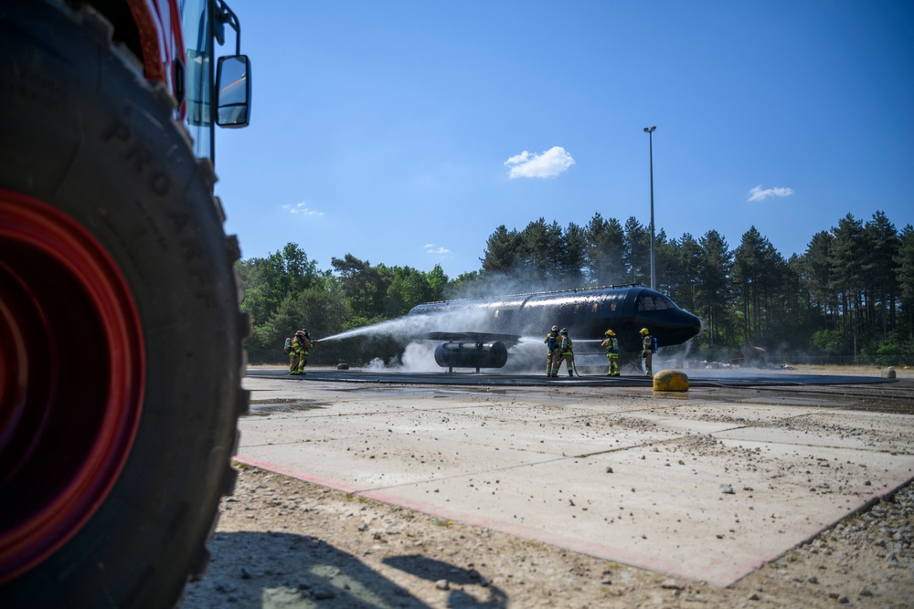 US-Dutch Firefighters cross-training at Royal Netherlands Air Force Fire and Rescue Training Center