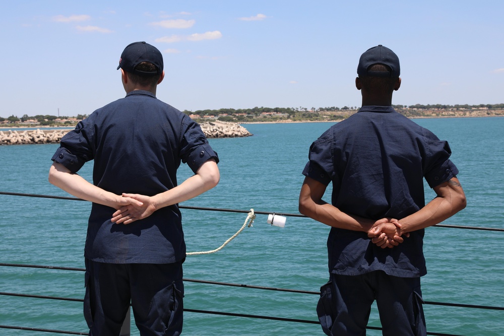 Sailors Stand At Parade Rest