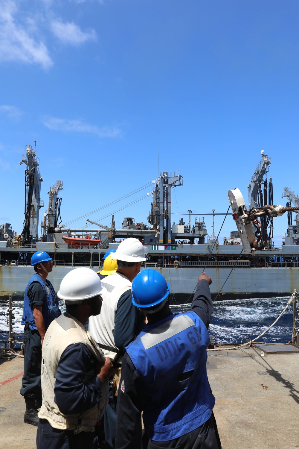 Ramage Sailors During Underway Replinishment