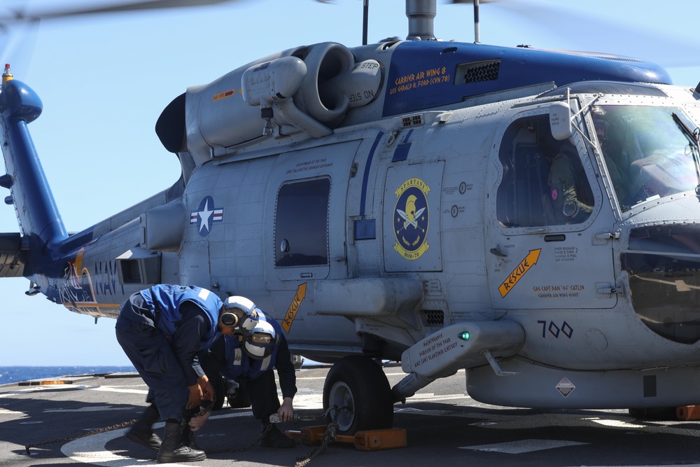 Sailors Chock And Chain Helicopter