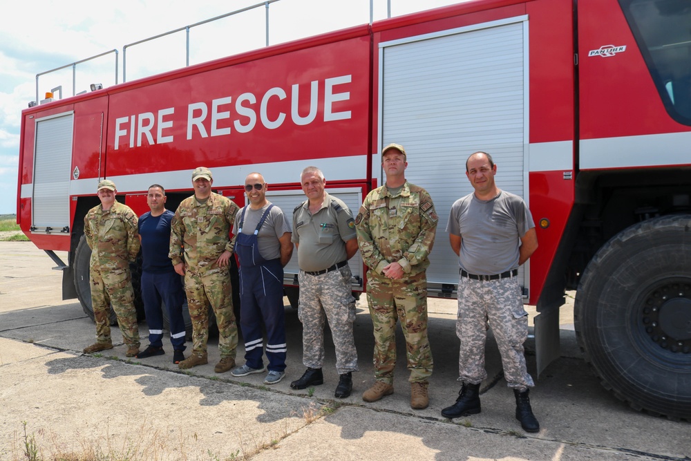 134th ARW Firefighters train with Bulgarian Air Force