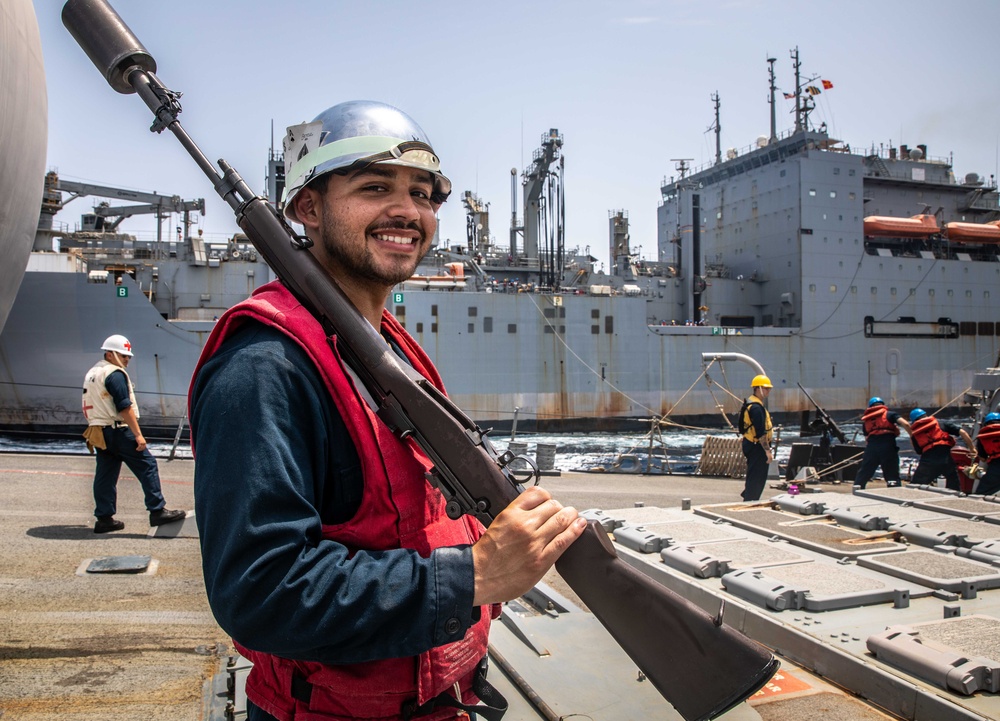 USS McFaul Conducts a Replenishment at Sea with USNS Amelia Earhart