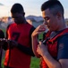 Marines take part in a laser tag event hosted by the Readiness and Deployment Support Program