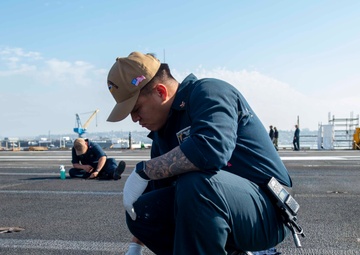USS Carl Vinson (CVN 70) Sailors Conduct Routine Maintenance