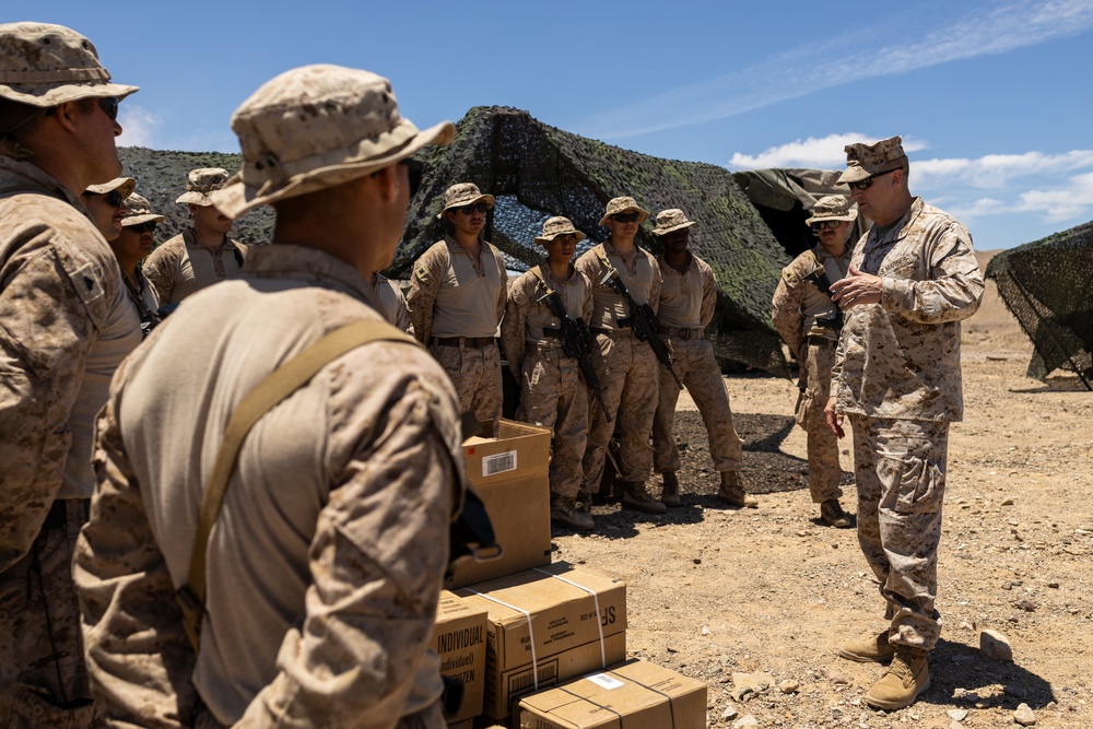 ITX 4-23 Brigadier General Douglas Clark visits Marines