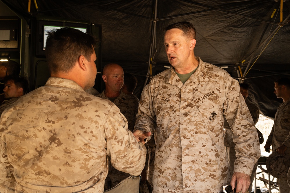 ITX 4-23 Brigadier General Douglas Clark visits Marines