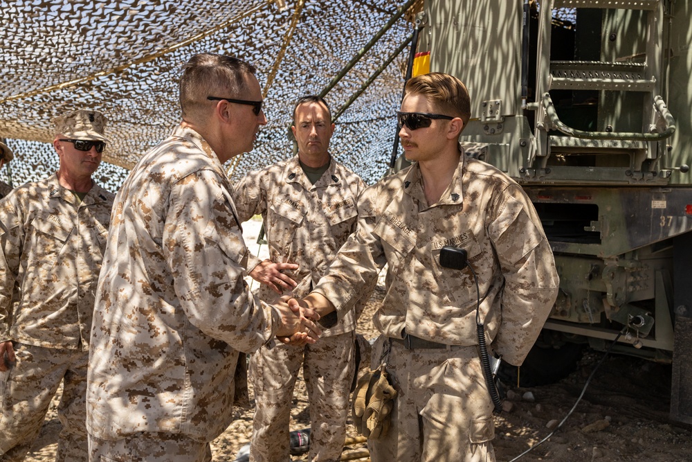 ITX 4-23 Brigadier General Douglas Clark visits Marines