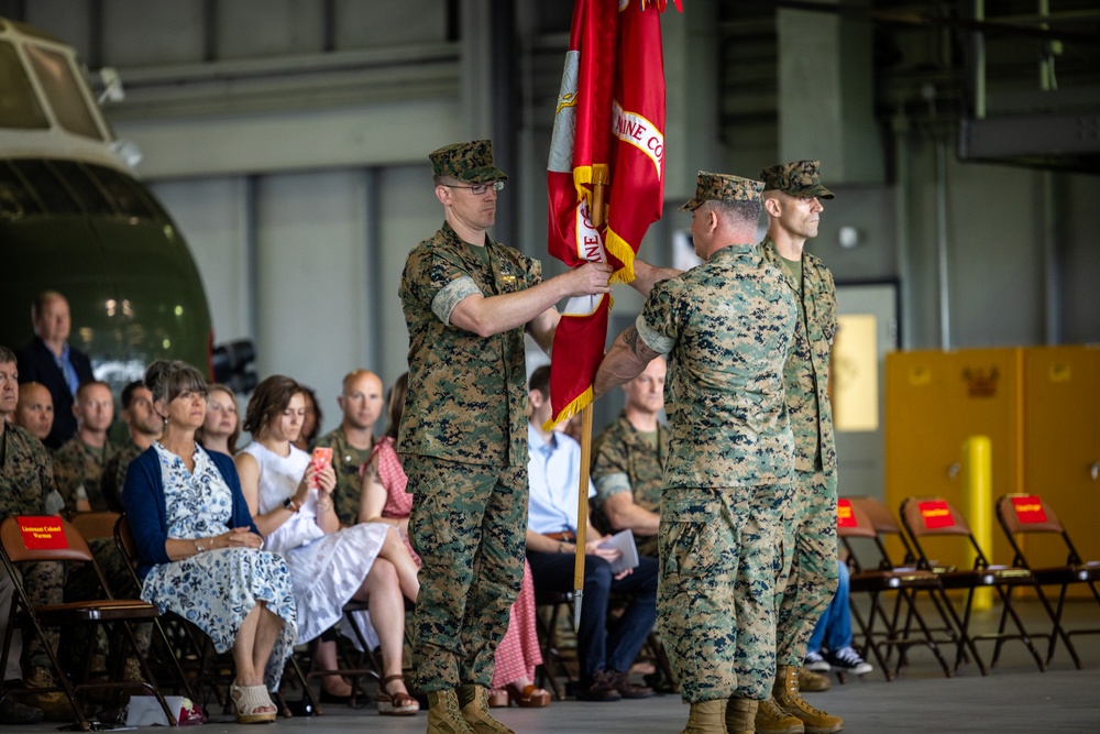 U.S. Marine Corps Lt. Col. Scott Warman takes command of Marine Corps Air Facility Quantico