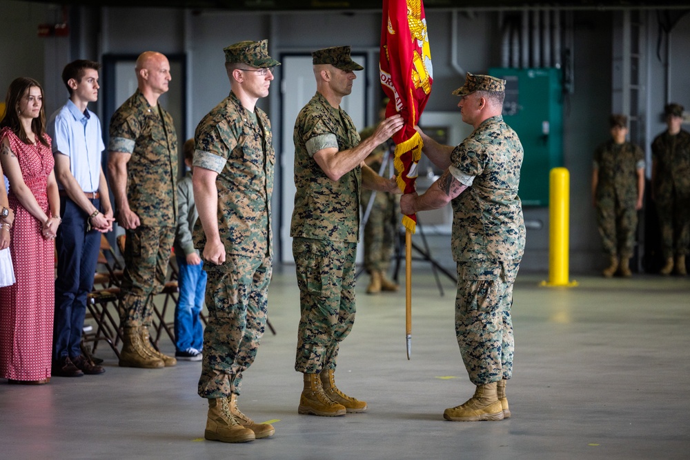 U.S. Marine Corps Lt. Col. Scott Warman takes command of Marine Corps Air Facility Quantico