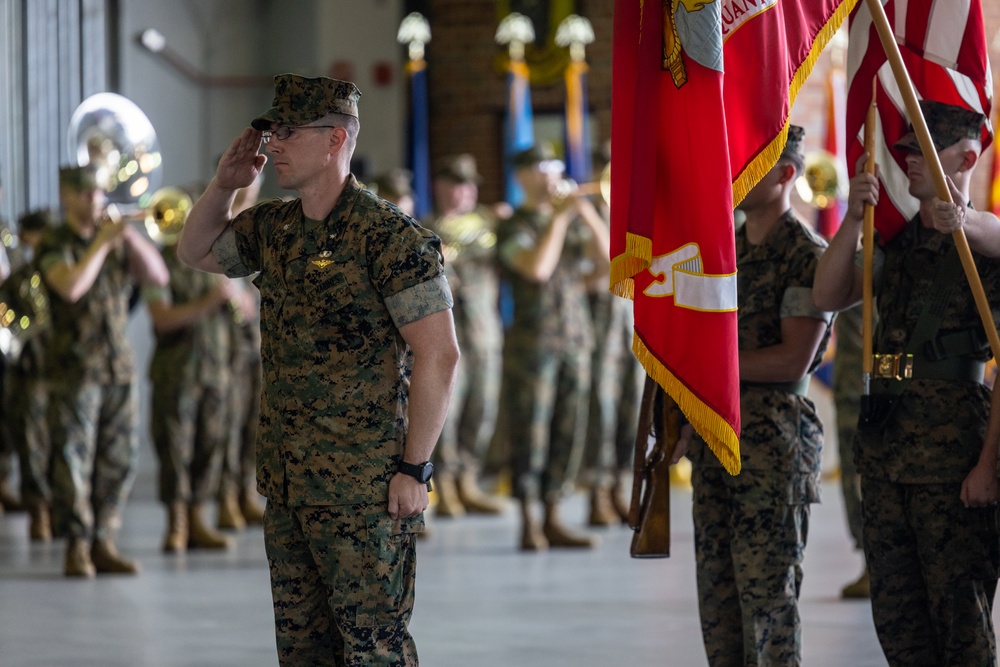 U.S. Marine Corps Lt. Col. Scott Warman takes command of Marine Corps Air Facility Quantico