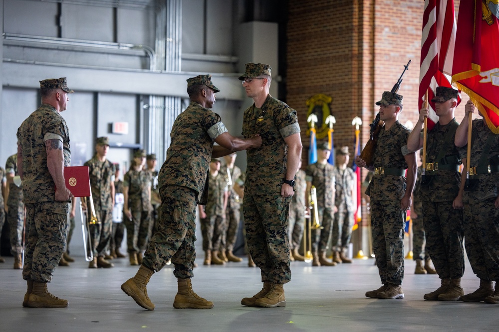 U.S. Marine Corps Lt. Col. Scott Warman takes command of Marine Corps Air Facility Quantico