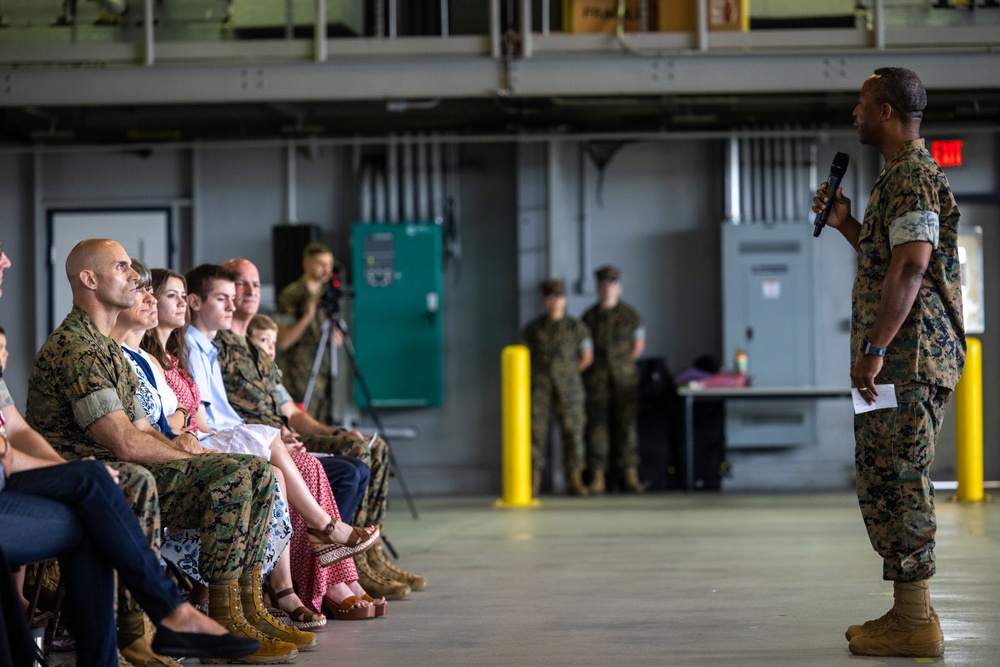 U.S. Marine Corps Lt. Col. Scott Warman takes command of Marine Corps Air Facility Quantico