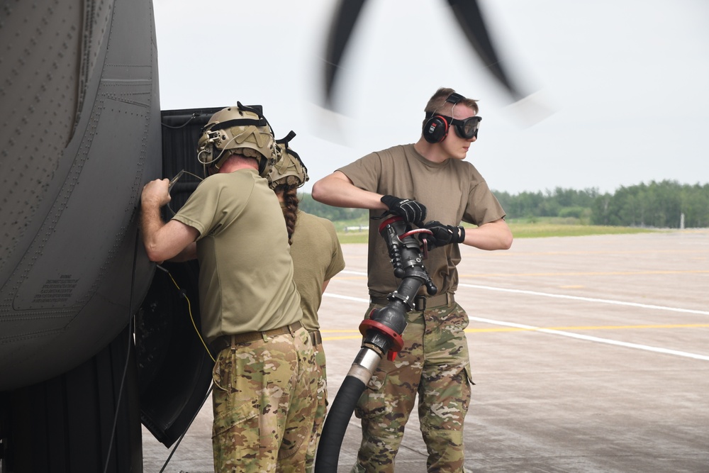 133rd Airlift Wing conducts wet-wing refueling