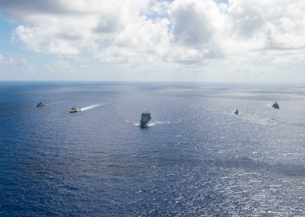 USS MANCHESTER (LCS 14) TRANSITS WESTERN PACIFIC OCEAN DURING EXERCISE PACIFIC GRIFFIN 2023