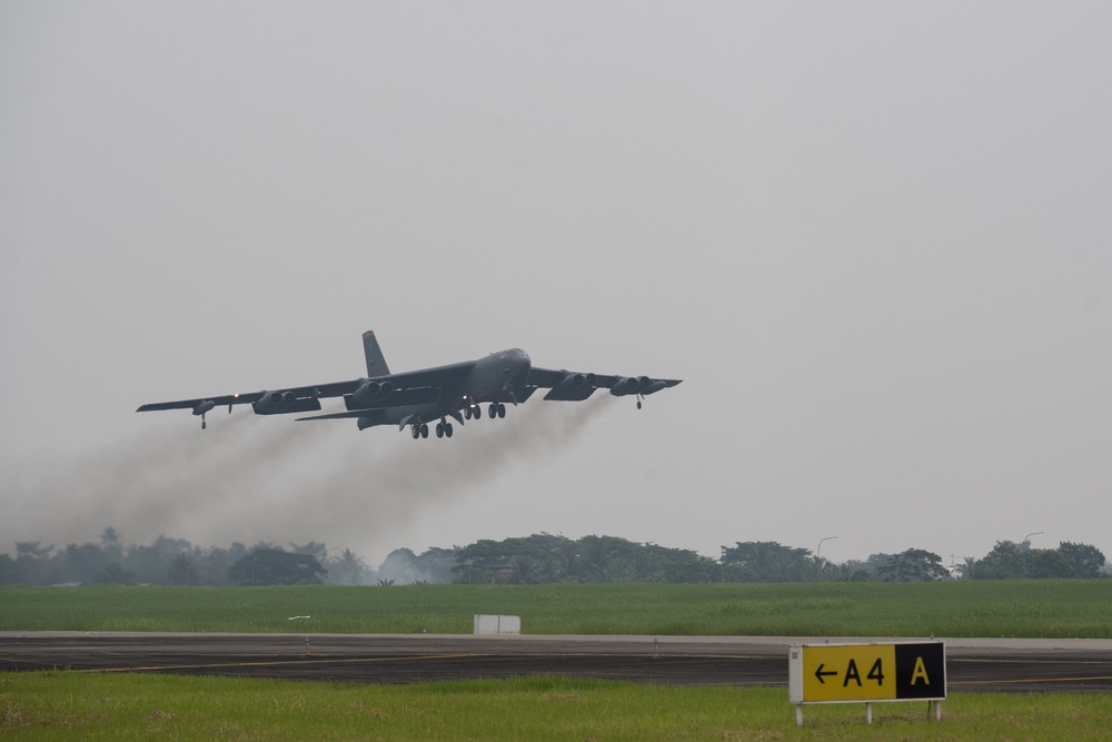 First-ever US Air Force B-52 flight takes off from Indonesia