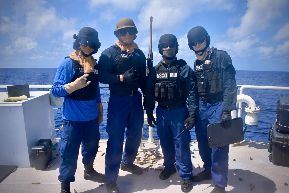 USCGC Oliver Henry (WPC 1140) conducts routine gunnery exercise off Guam