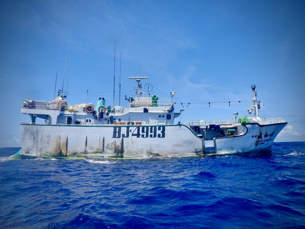 USCGC Oliver Henry (WPC 1140) crew conducts WCPFC boarding on high seas