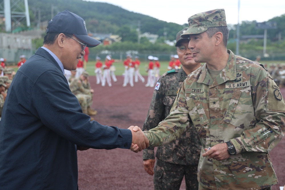 19th Expeditionary Sustainment Command hosts a KATUSA-Friendship Week event at Camp Caroll located in Waegwan.