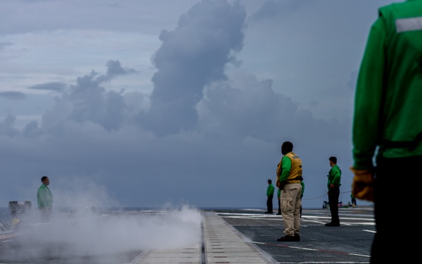 Sailors Test Catapults onboard USS George Washington (CVN 73)