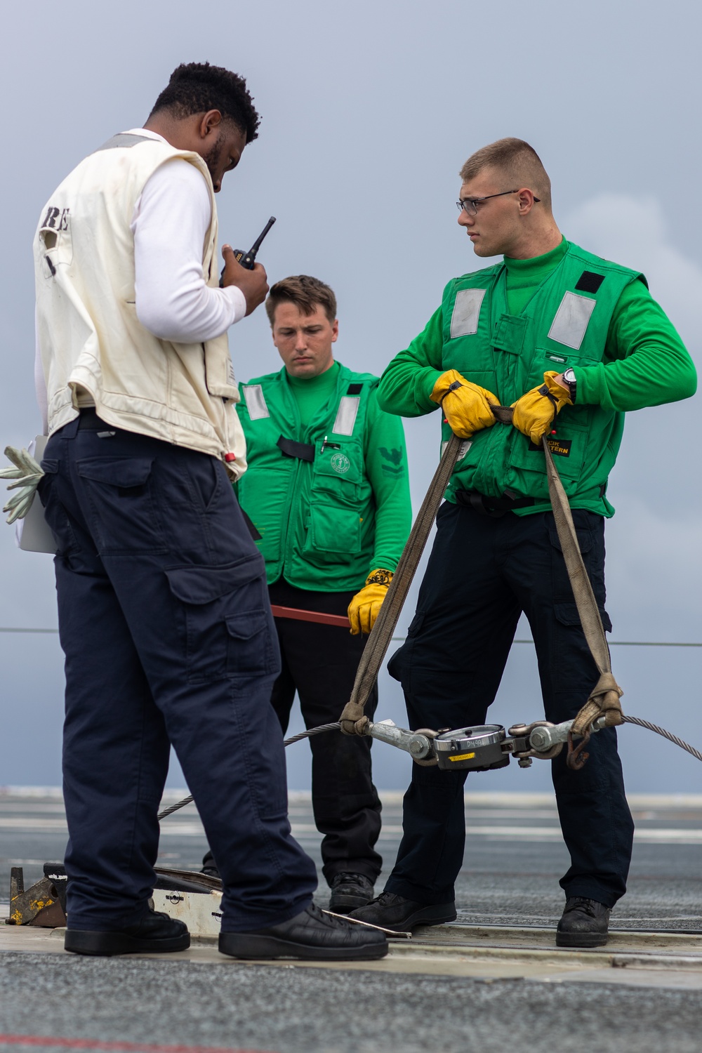 Sailors Test Catapults onboard USS George Washington (CVN 73)