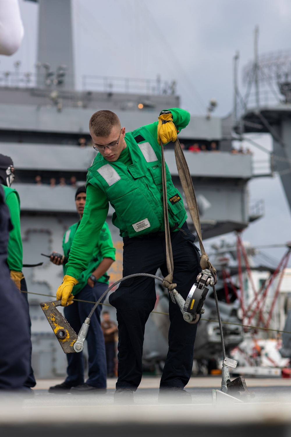 Sailors Test Catapults onboard USS George Washington (CVN 73)