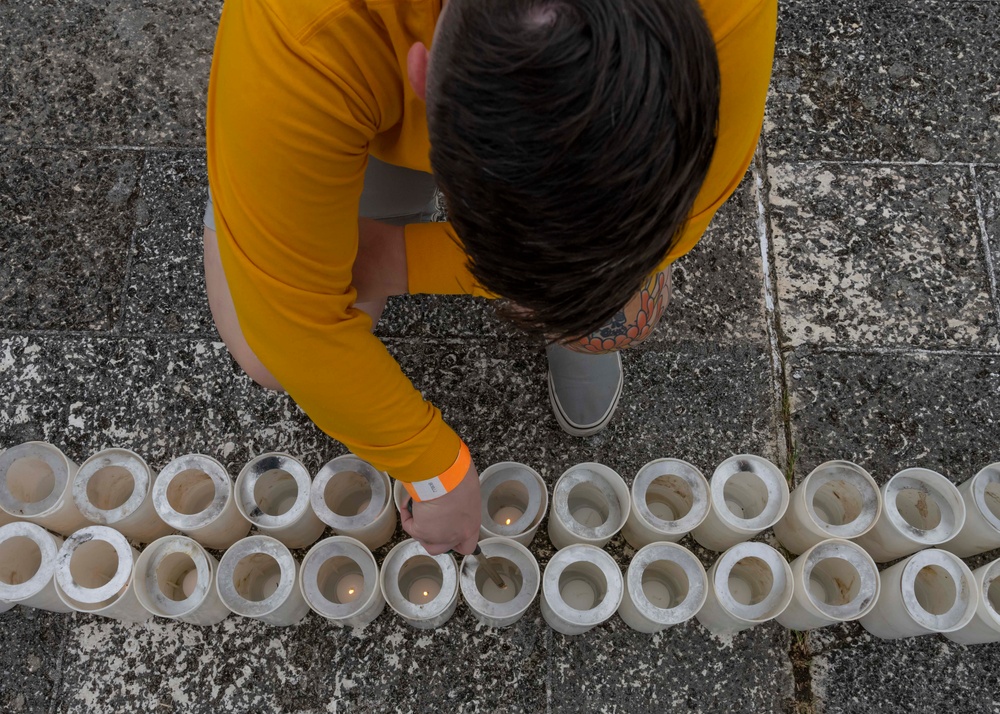 Okinawa Peace Park Candle Lighting and Set Up