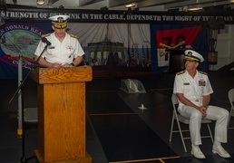 Task Force 70 Conducts Change of Command aboard USS Ronald Reagan in the South China Sea