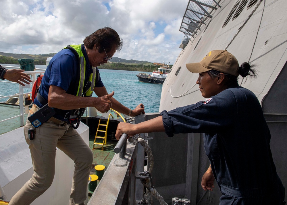 USS MANCHESTER (LCS 14) GETS UNDERWAY DURING EXERCISE PACIFIC GRIFFIN 2023