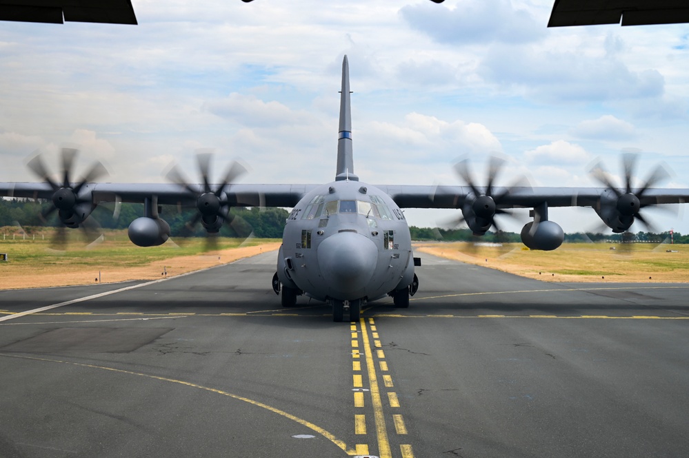 Georgia, Delaware, Nevada, Arkansas and Missouri Air National Guard units land at Wunstorf Air Base, Germany after Air Defender 2023 training mission with Romanians and Germans