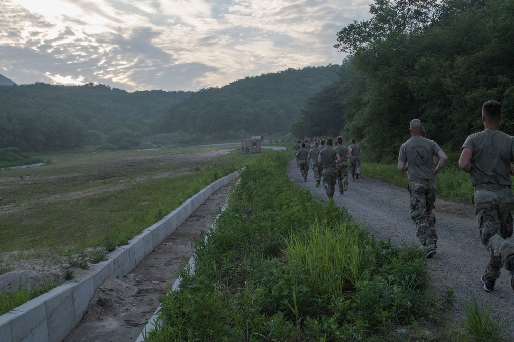 1-134th Cavalry Squadron conducts Spur Ride in South Korea