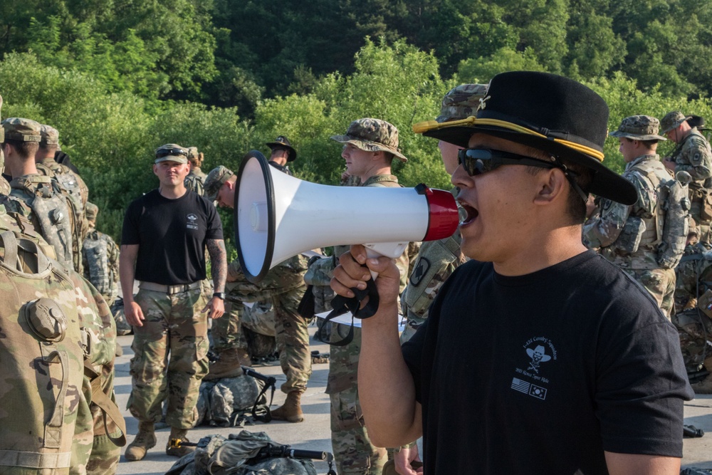 1-134th Cavalry Squadron conducts Spur Ride in South Korea