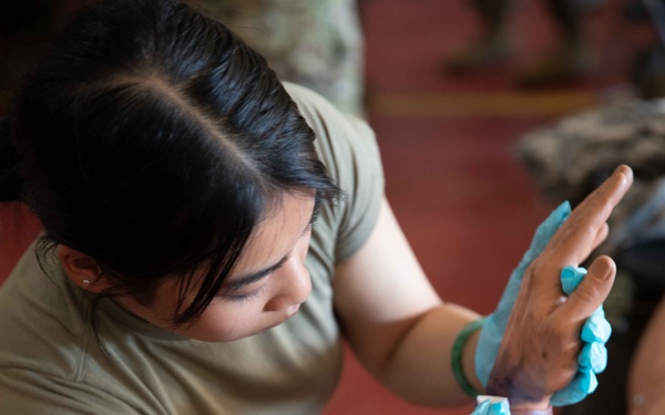 Effects and enablers team create real-world training during Global Medic exercise.