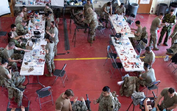 Effects and enablers team create real-world training during Global Medic exercise.