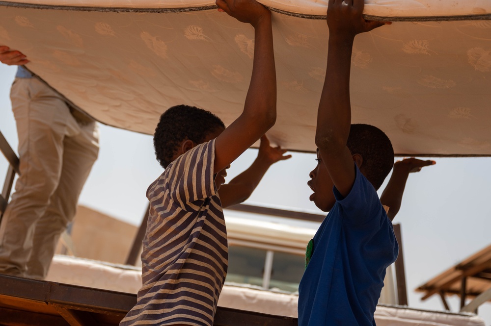 U.S. Military in Niger assisted in donation of mattresses to local orphanage