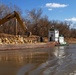 Contractors working on Missouri River training structures