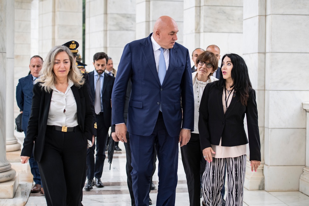 Italian Minister of Defense Guido Crosetto Visits Arlington National Cemetery