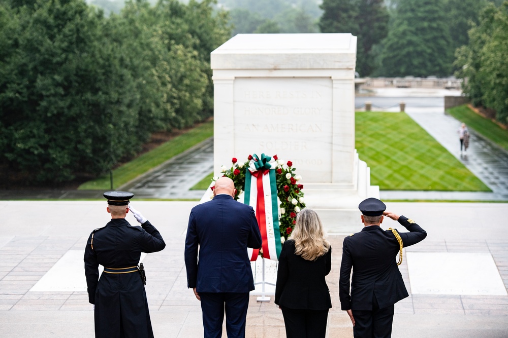 Italian Minister of Defense Guido Crosetto Visits Arlington National Cemetery