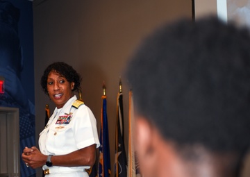 Rear Adm. Tracy Hines, Visits Columbus