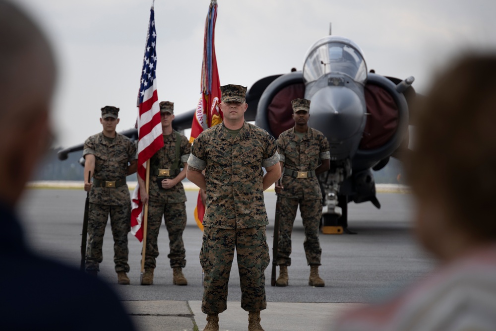 Master Sgt. Christopher Lisle retires on MCAS Cherry Point