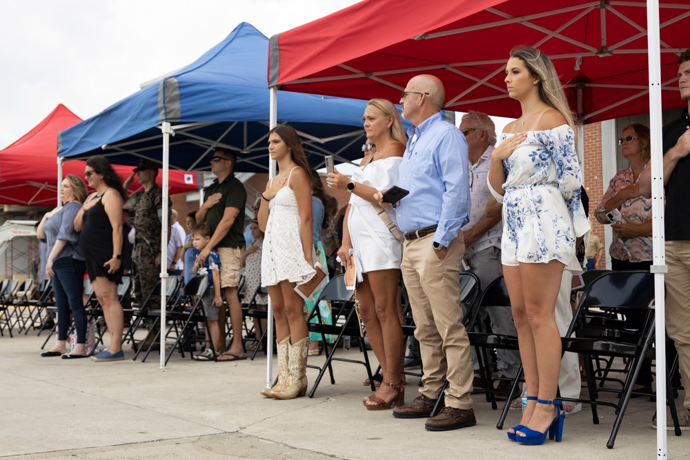 Master Sgt. Christopher Lisle retires on MCAS Cherry Point