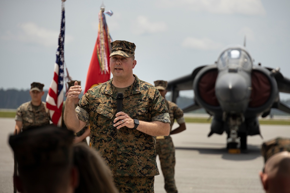 Master Sgt. Christopher Lisle retires on MCAS Cherry Point