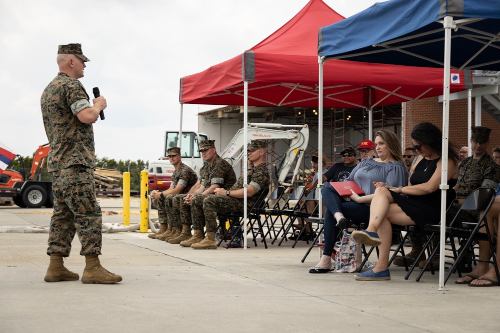 Master Sgt. Christopher Lisle retires on MCAS Cherry Point